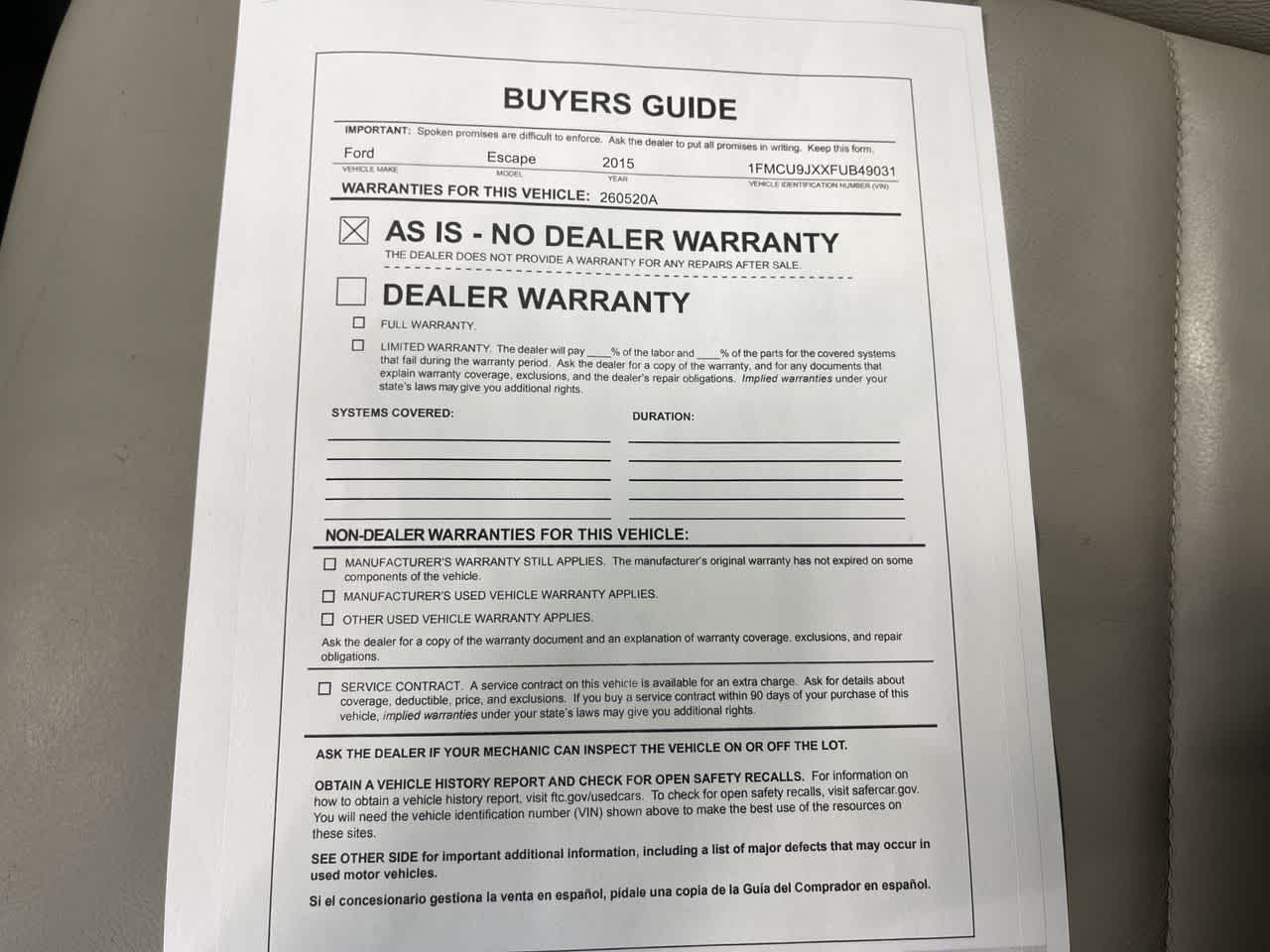 2015 Ford Escape Titanium