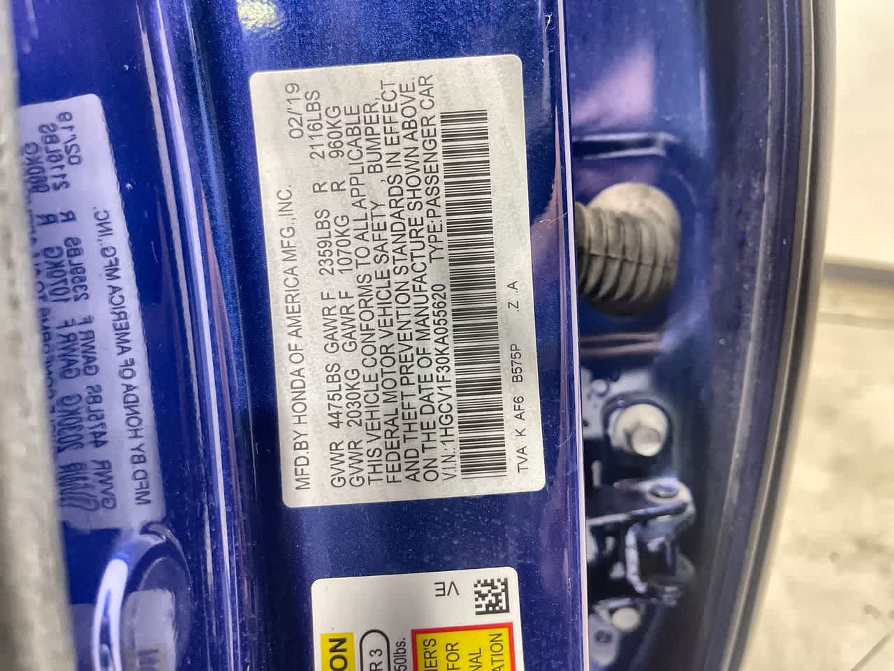 2019 Honda Accord Sedan Sport 1.5T
