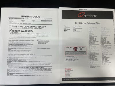 2025 Honda Odyssey Elite