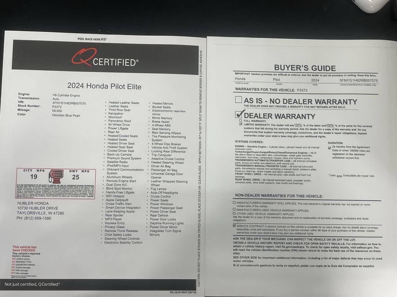 2024 Honda Pilot Elite