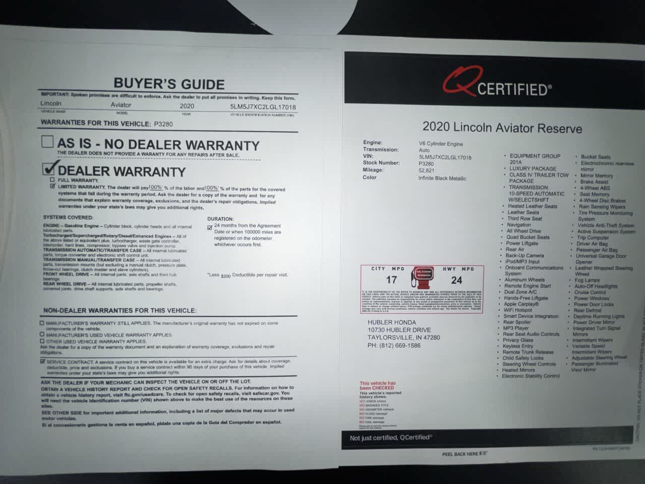 2020 Lincoln Aviator Reserve