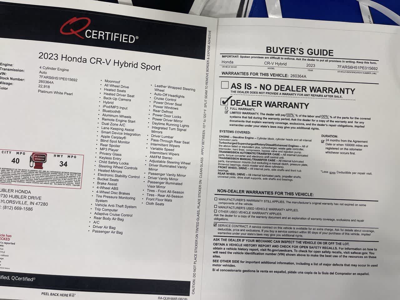 2023 Honda CR-V Hybrid Sport