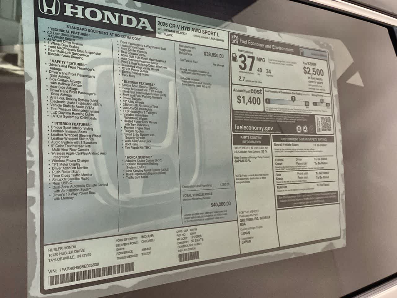 2025 Honda CR-V Hybrid Sport-L