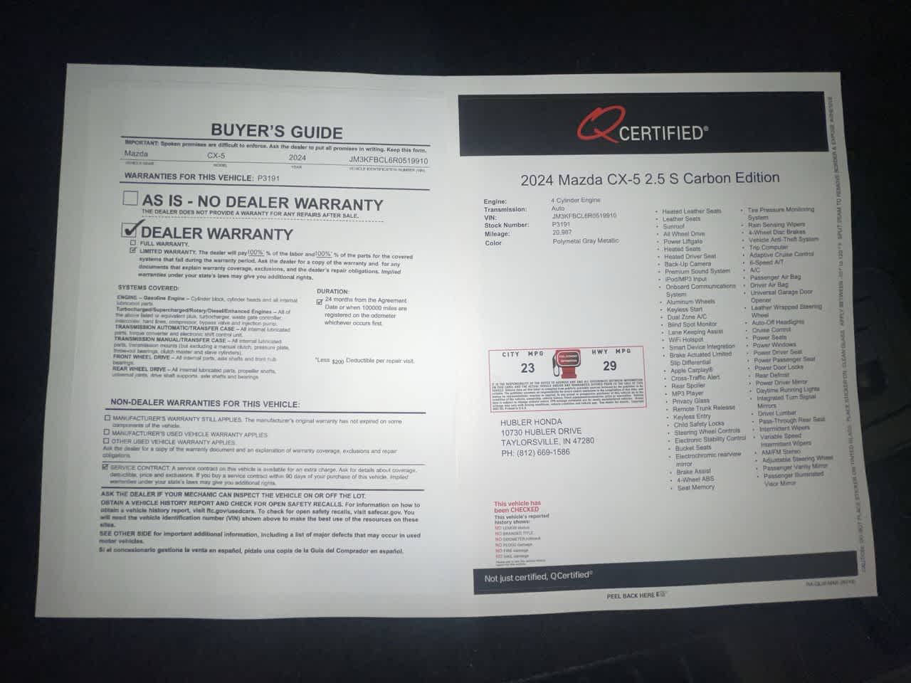 2024 Mazda Mazda CX-5 2.5 S Carbon Edition