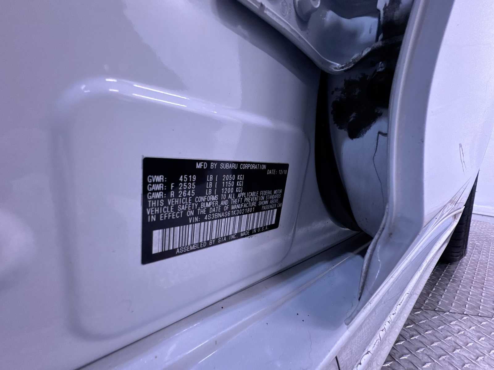 2019 Subaru Legacy Sport