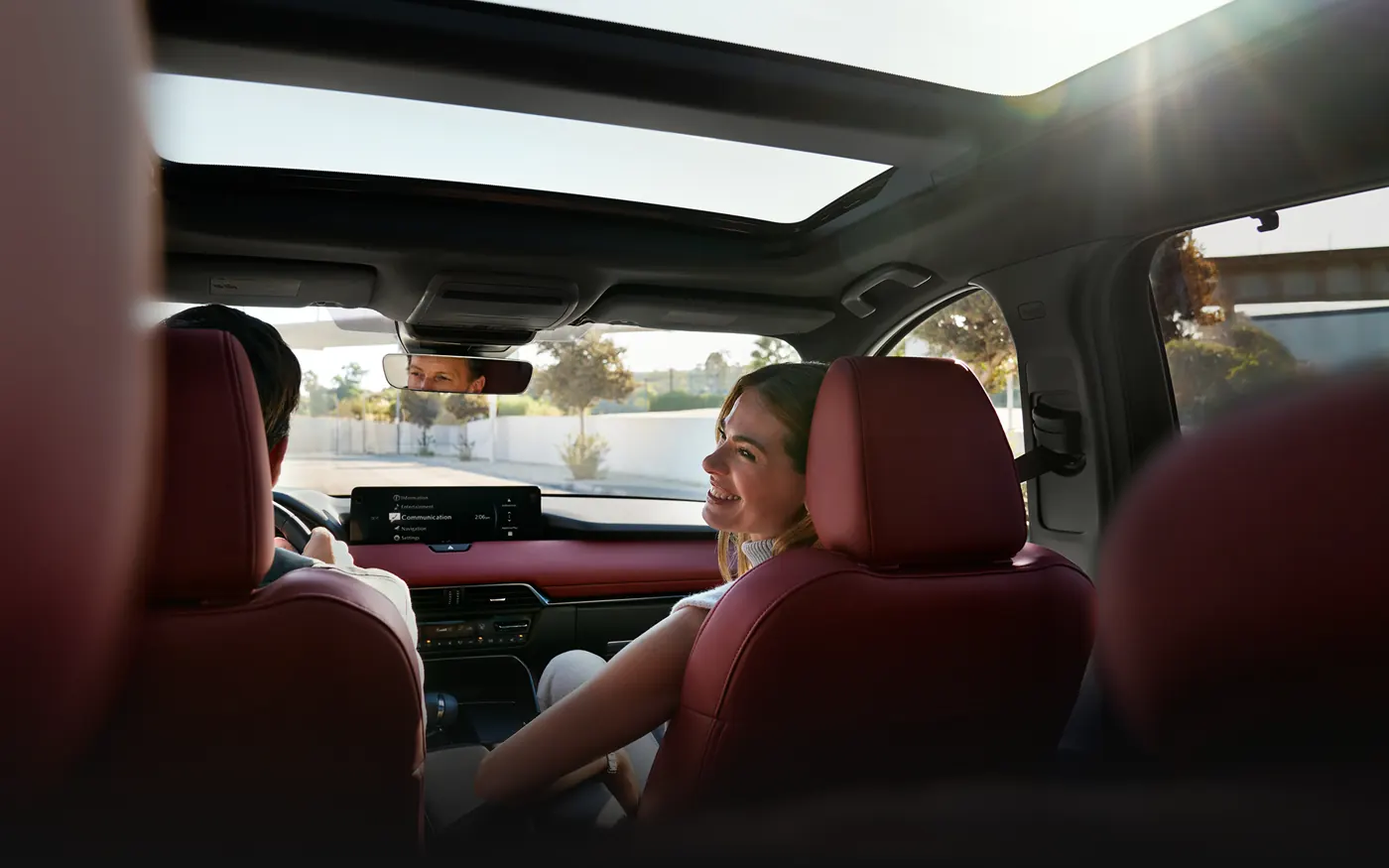 Friends riding in the 2-row 2027 Mazda CX-90 | Hubler Mazda in Greenwood IN