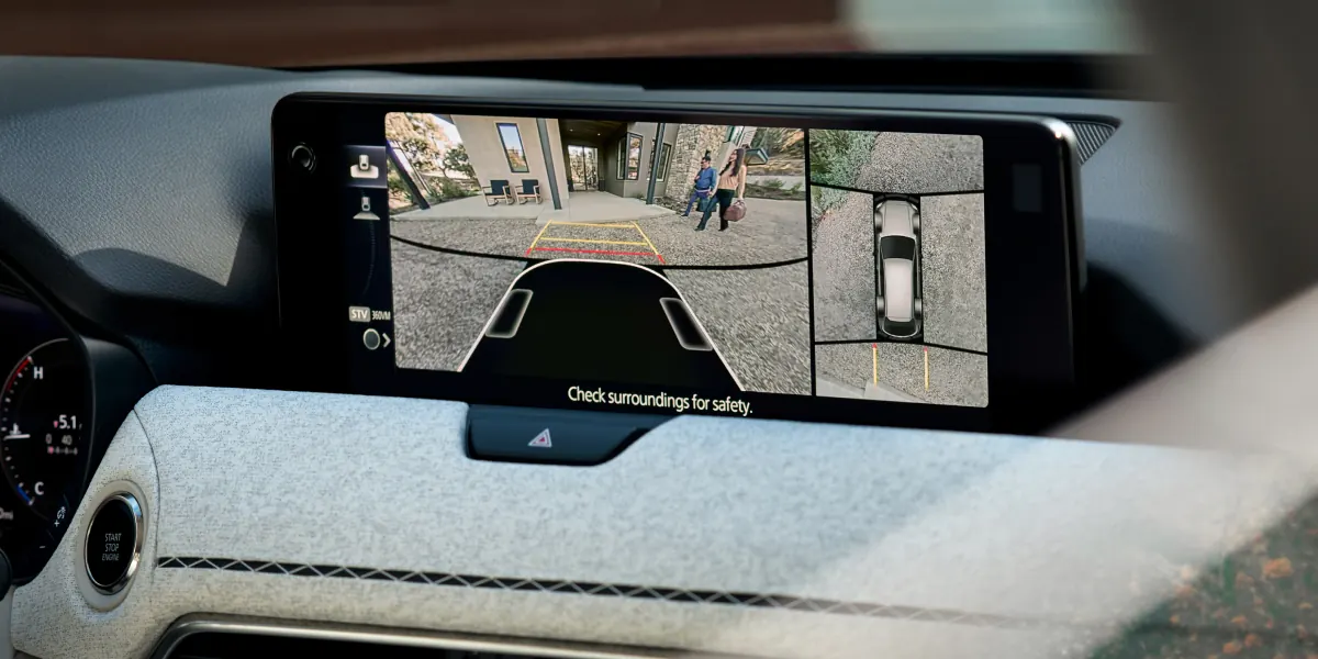 2027 Mazda CX-90 360° View Monitor on the center display | Hubler Mazda in Greenwood IN